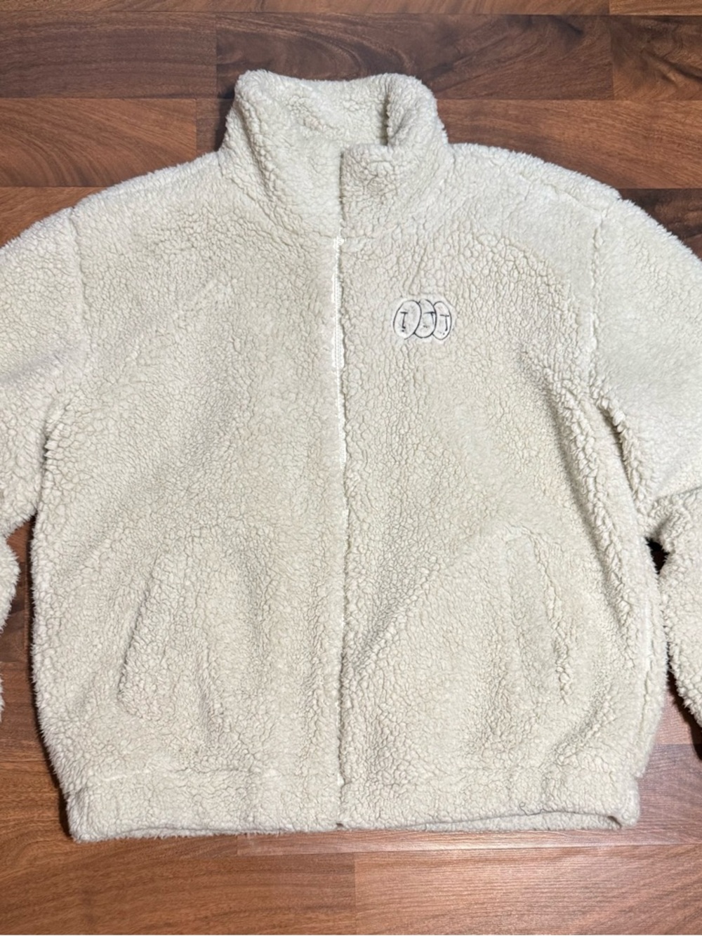 Zara Cream Sherpa Zip-Up Jacket